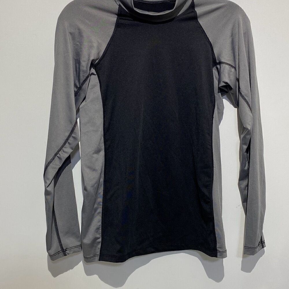 ActiveSkinz Men's Black Gray Maximum UV Protection Raglan Rash Guard Sz Medium